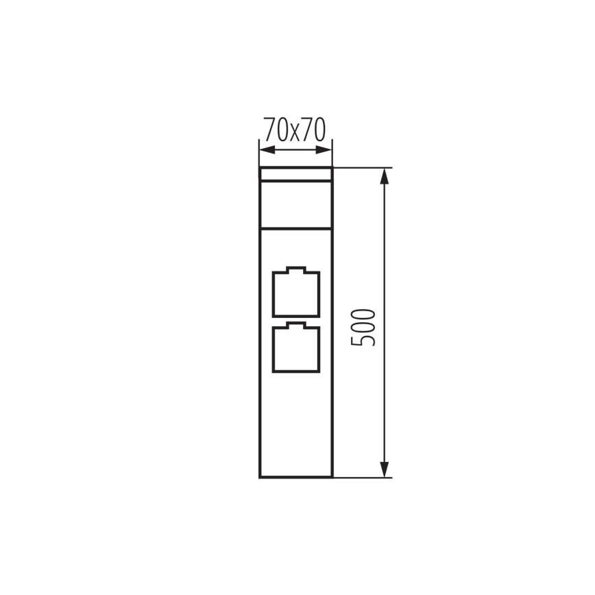 Vanjska lampa s 2 utičnice DASTEN 1xG9/11W/230V 50 cm IP44 crna