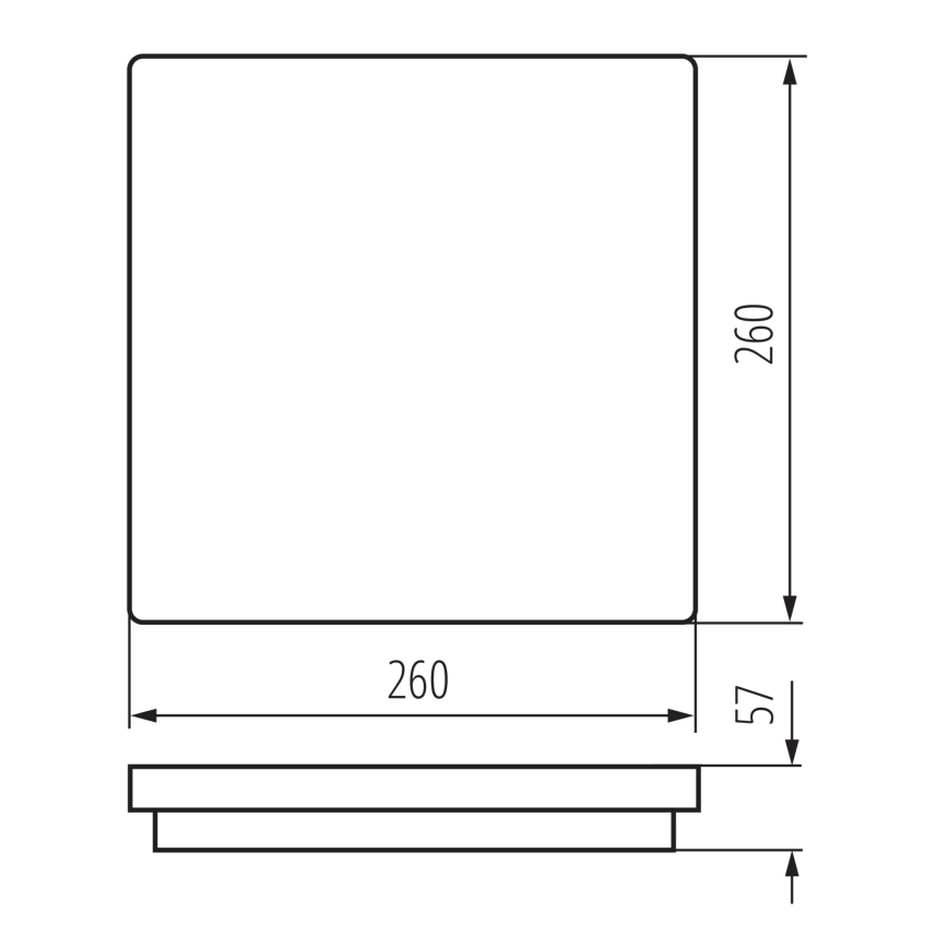 LED Vanjska stropna svjetiljka BENO LED/24/30W/230V 3000/3500/4000K IP65 antracit uglast