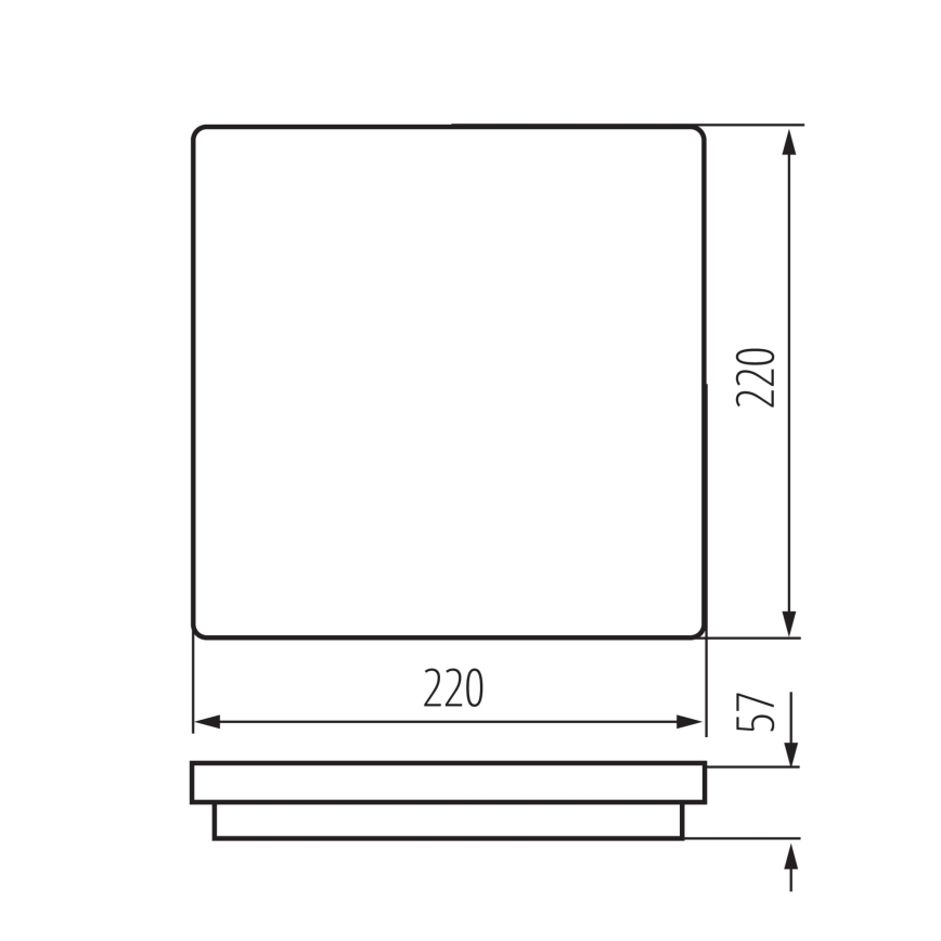 LED Vanjska stropna svjetiljka BENO LED/12/18W/230V 3000/3500/4000K IP65 antracit uglast