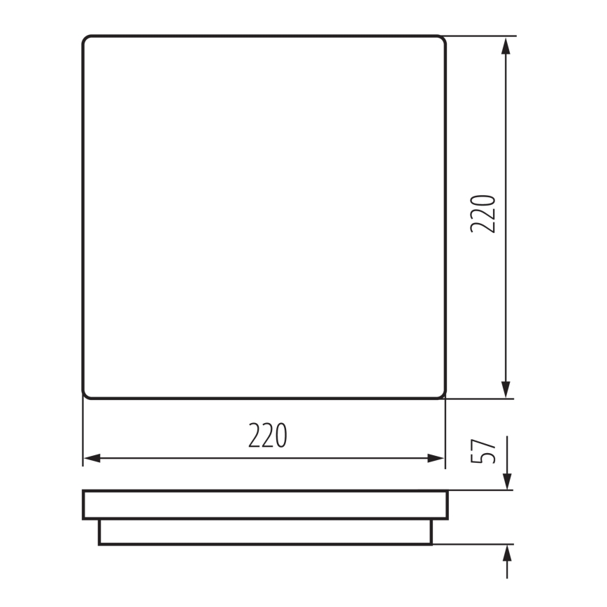 LED Vanjska stropna svjetiljka sa senzorom pokreta BENO LED/12/18W/230V 3000/3500/4000K IP65 antracit uglast