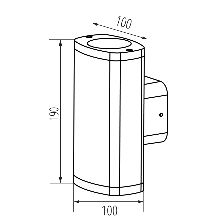 Vanjska zidna svjetiljka ZEVI 2xGU10/10W/230V IP54 antracit