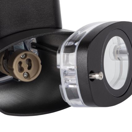 Vanjska zidna svjetiljka ZEVI 1xGU10/10W/230V IP54 crna