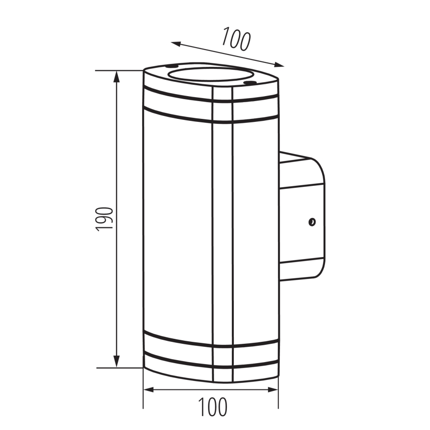 Vanjska zidna svjetiljka ZEVI 2xGU10/10W/230V IP54 antracit