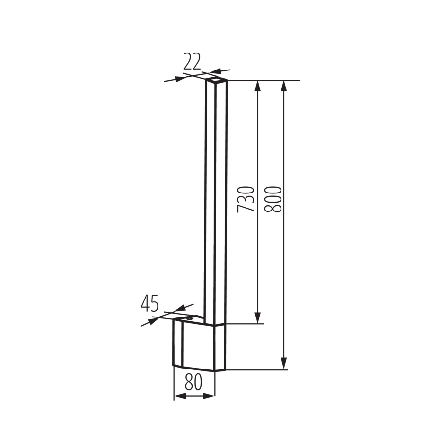 LED Vanjska zidna svjetiljka YALTE LED/10W/230V 4000K IP54 crna