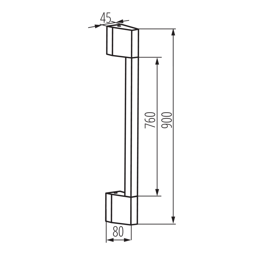 LED Vanjska zidna svjetiljka YALTE LED/8W/230V 4000K IP54 crna