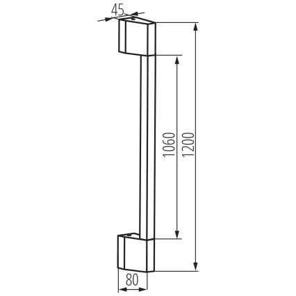 LED Vanjska zidna svjetiljka YALTE LED/11W/230V 4000K IP54 crna