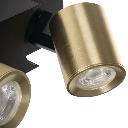 Reflektorska svjetiljka LAURIN 2xGU10/10W/230V mesing/crna