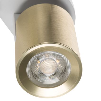 Zidna reflektorska svjetiljka LAURIN 1xGU10/10W/230V mesing/bijela