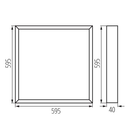 LED nadgradni panel BLINGO AIO LED/40W/230V 3000/4000/6500K 60x60 cm CRI 90