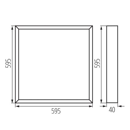 Nadgradni LED panel BLINGO UAIO LED/40W/230V 3000/4000/6500K 60x60 cm CRI 90 UGR19
