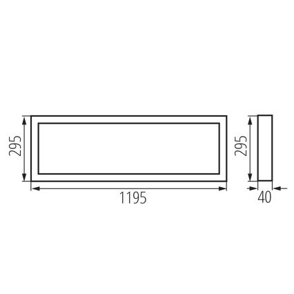 LED nadgradni panel BLINGO UAIO LED/40W/230V 3000/4000/6500K 120x30 cm CRI 90 UGR19