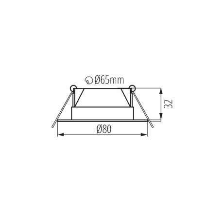 LED ugradna svjetiljka FIZU LED/4W/230V 3000/4000/6500K crna