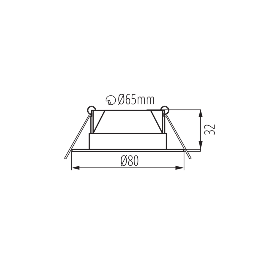 LED ugradna svjetiljka FIZU LED/4W/230V 3000/4000/6500K crna