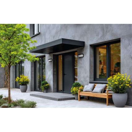 Vanjsko zidno svjetlo LERTO 1xE27/15W/230V IP54 crno