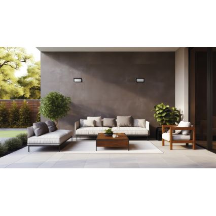 Vanjsko zidno svjetlo LERTO 1xE27/15W/230V IP54 crno