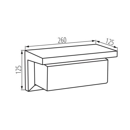 Vanjsko zidno svjetlo LERTO 1xE27/15W/230V IP54 crno