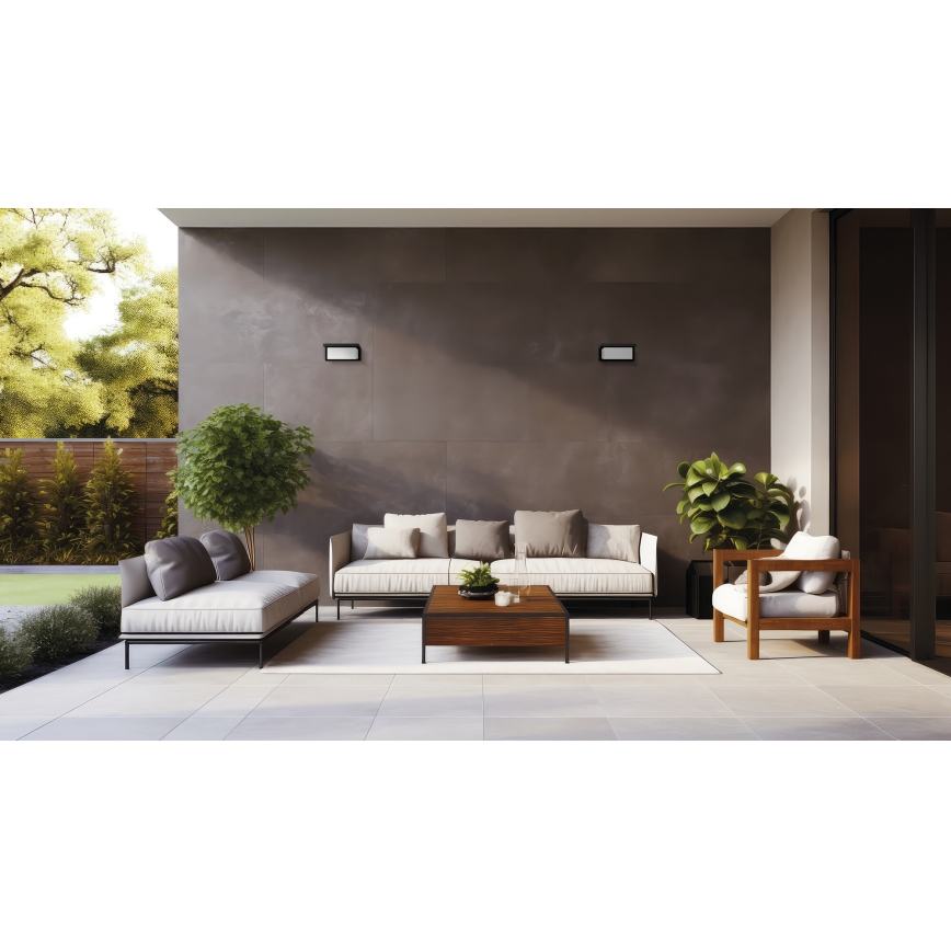 LED vanjsko zidno svjetlo LERTO LED/12W/230V IP54 crno