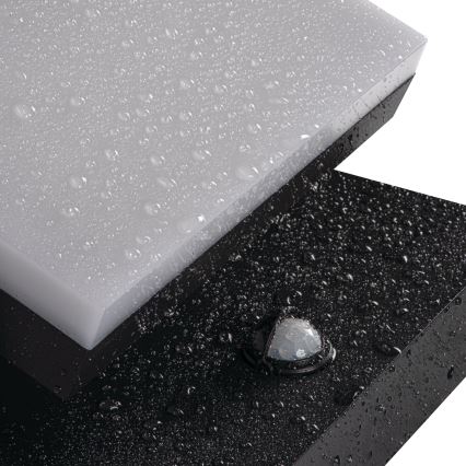 LED vanjsko zidno svjetlo s detektorom pokreta i sumraka XERTO LED/20W/230V 3000/4000/6500K IP44 crna