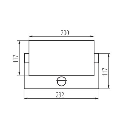 LED vanjsko zidno svjetlo s detektorom pokreta i sumraka XERTO LED/20W/230V 3000/4000/6500K IP44 crna