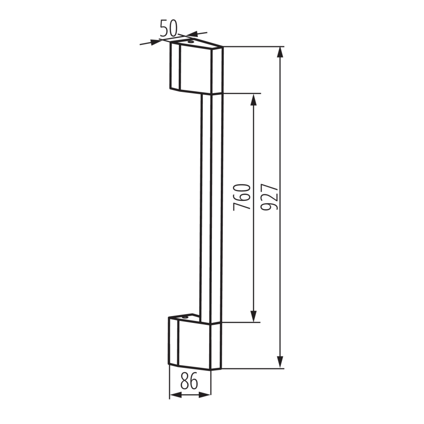 Vanjsko zidno svjetlo YALTE LED/8,5W/230V 3000/4000/6500K 93 cm IP54 crno