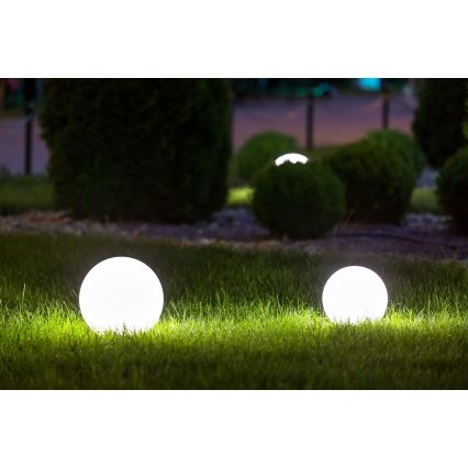 Vanjska svjetiljka STONO 1xE27/20W/230V Ø 30 cm IP65 bijela