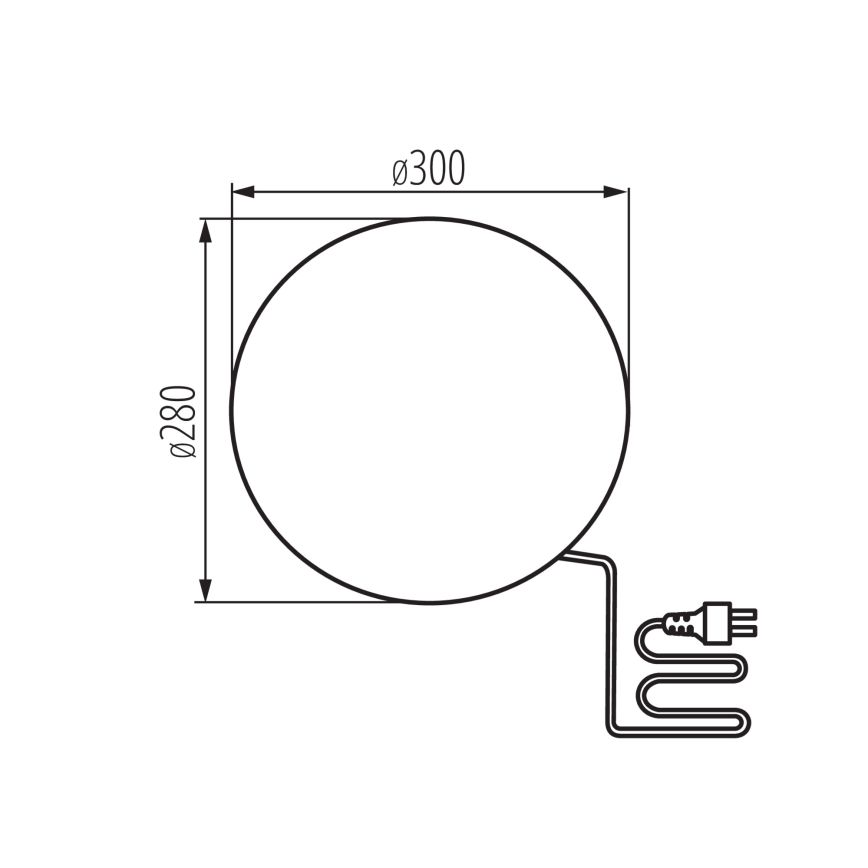 Vanjska svjetiljka STONO 1xE27/20W/230V Ø 30 cm IP65 bijela