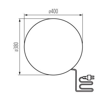 Vanjska lampa STONO 1xE27/20W/230V promjer 40 cm IP65 bijela
