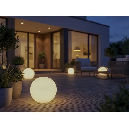 Vanjska lampa STONO, 1xE27/20W/230V, promjer 50 cm, IP65, bijela