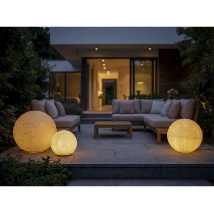 Vanjska lampa STONO 1xE27/15W/230V promjer 20 cm IP65 bež
