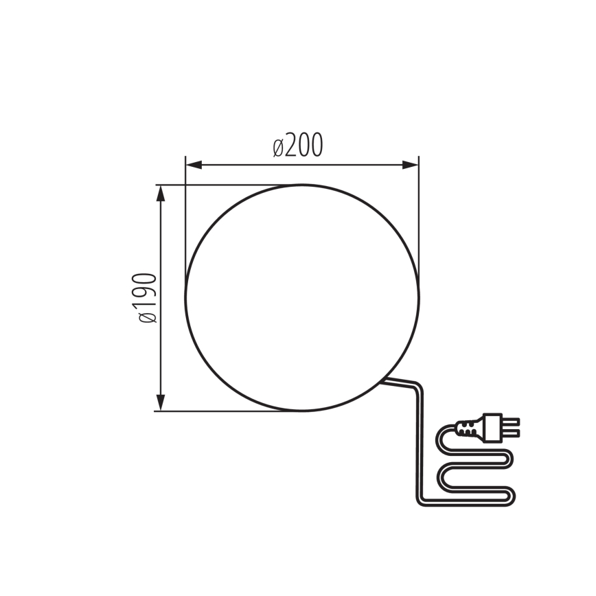 Vanjska lampa STONO 1xE27/15W/230V promjer 20 cm IP65 bež