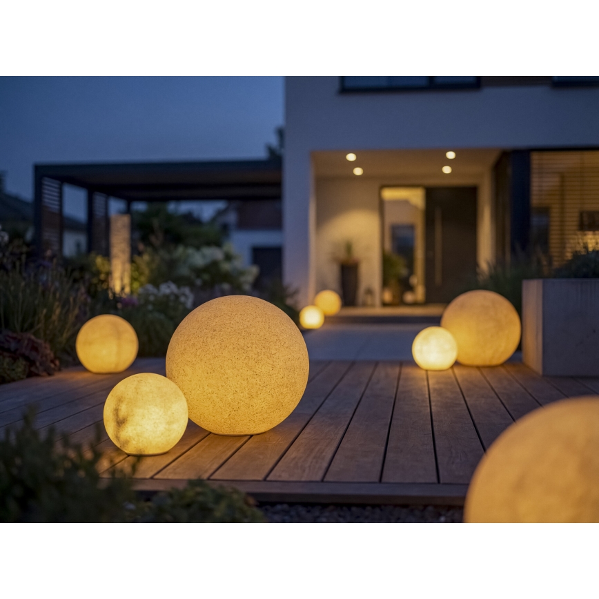 Vanjska lampa STONO 1xE27/20W/230V promjer 30 cm IP65 bež