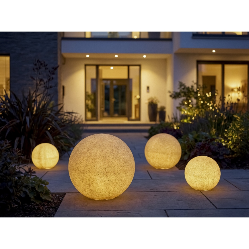 Vanjska lampa STONO 1xE27/20W/230V promjer 30 cm IP65 bež