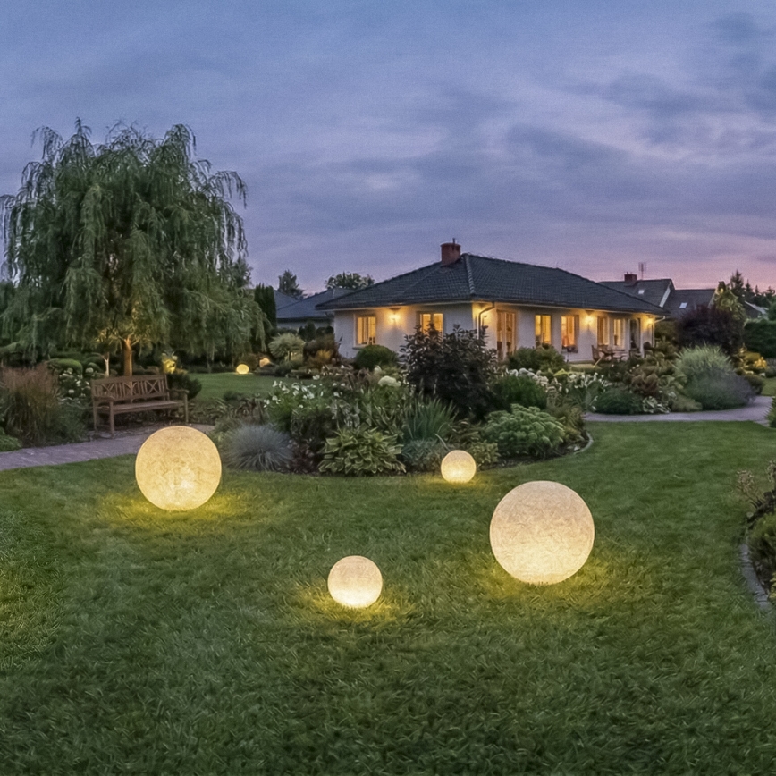 Vanjska lampa STONO 1xE27/20W/230V promjer 30 cm IP65 bež