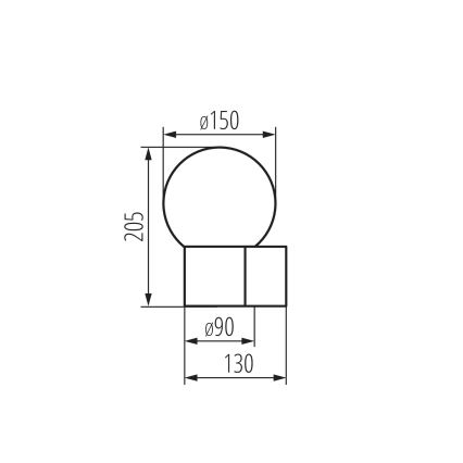 Vanjska zidna svjetiljka STONO 1xE27/15W/230V IP65 antracit