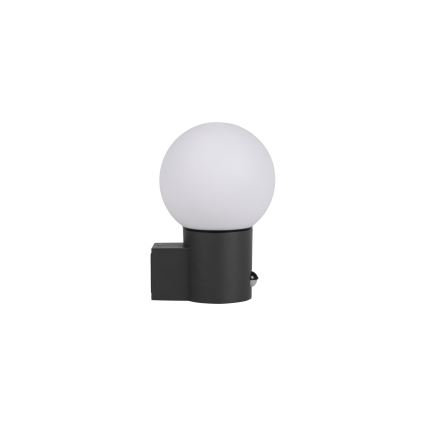 Vanjska zidna svjetiljka sa senzorom pokreta i sumraka STONO 1xE27/15W/230V IP65 antracit