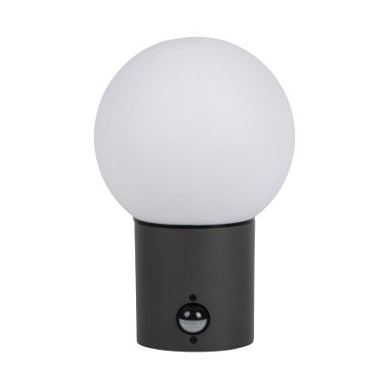 Vanjska zidna svjetiljka sa senzorom pokreta i sumraka STONO 1xE27/15W/230V IP65 antracit