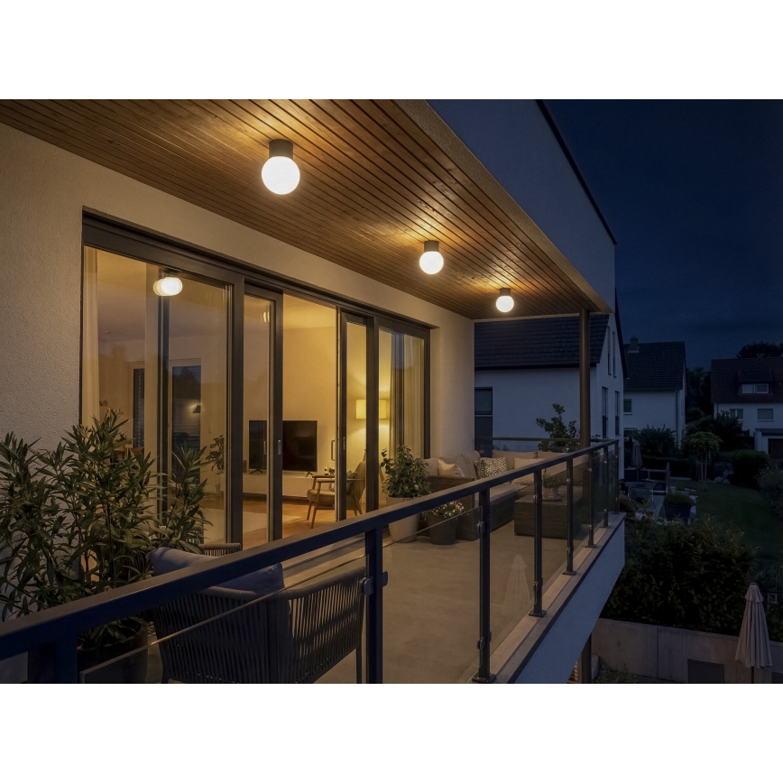 Vanjska reflektorska svjetiljka STONO 1xE27/15W/230V IP65 antracitna