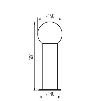 Vanjska lampa STONO, 1x E27/15W/230V, 50 cm, IP65, antracit