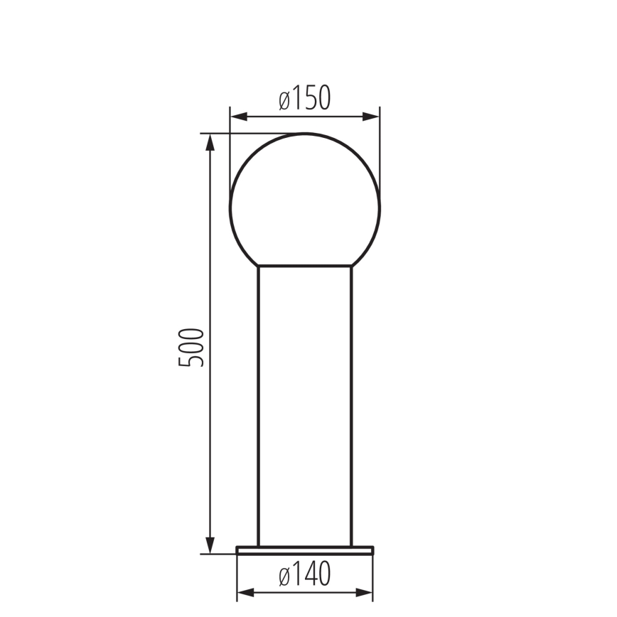 Vanjska lampa STONO, 1x E27/15W/230V, 50 cm, IP65, antracit