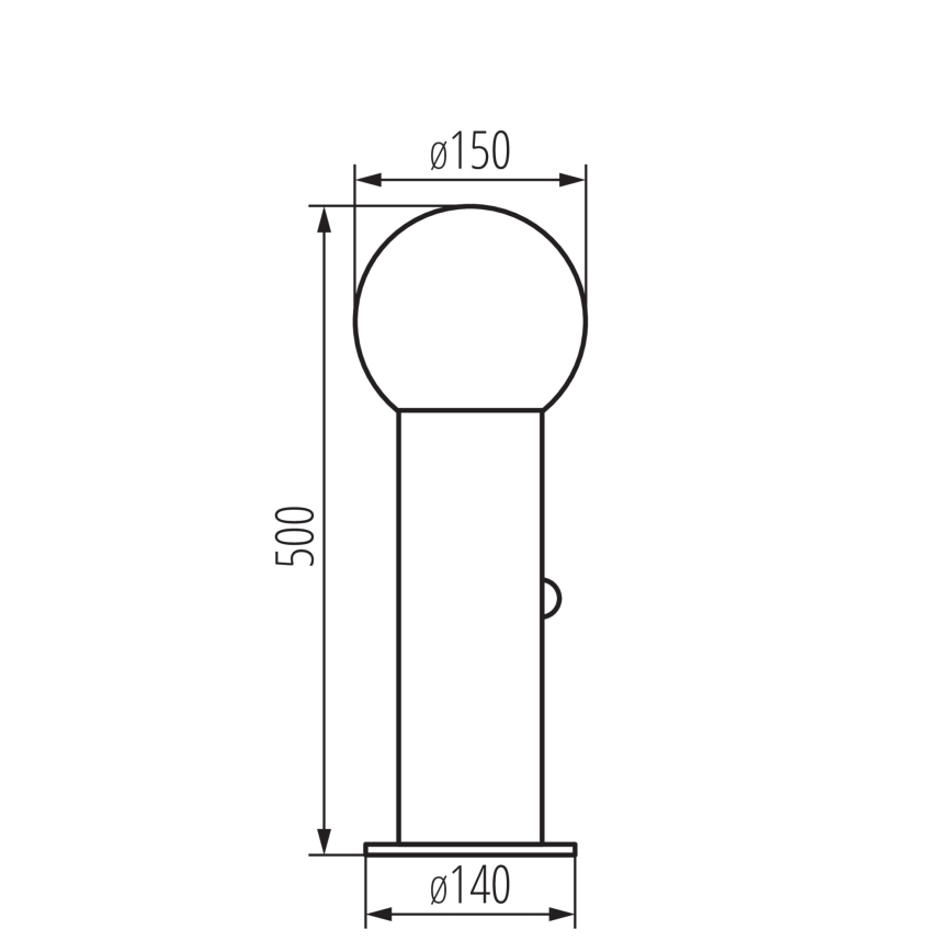 Vanjska lampa sa senzorom pokreta i sumraka STONO 1xE27/15W/230V 50 cm IP65 antracit