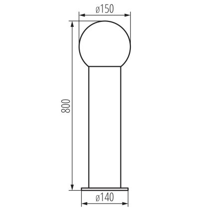 Vanjska svjetiljka STONO 1xE27/15W/230V 80 cm IP65 antracit