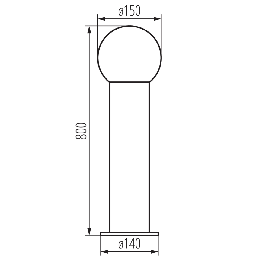 Vanjska svjetiljka STONO 1xE27/15W/230V 80 cm IP65 antracit