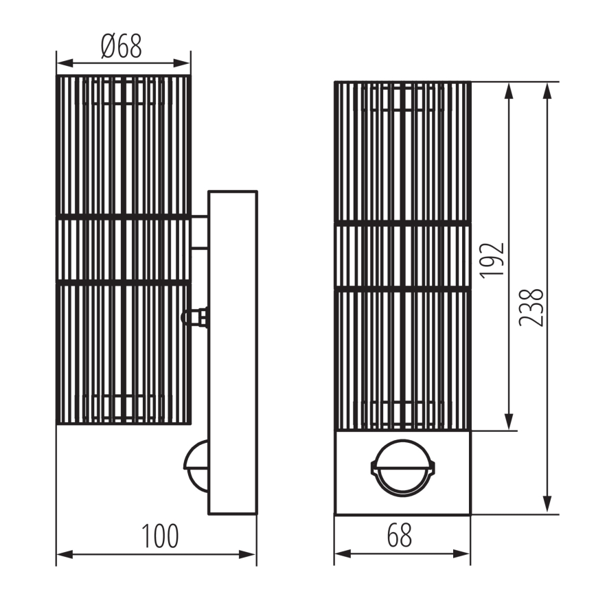 Vanjsko zidno usmjereno svjetlo sa senzorom pokreta i sumraka RADILO 2xGU10/11W/230V IP44 crna