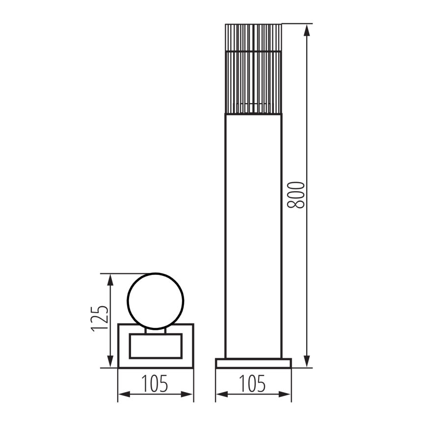Vanjska svjetiljka RADILO 1xGU10/11W/230V 80 cm IP44 crna