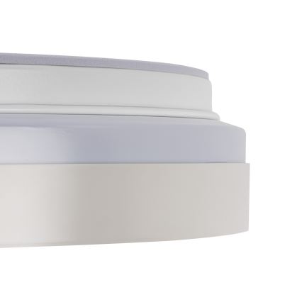 LED prigušivo stropno svjetlo LIXAN LED/47W/230V 3000-6500K Ø 38,6 cm bijelo/srebrno + daljinski upravljač