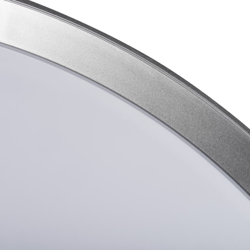 LED stropna svjetiljka s prigušivanjem LIXAN LED/65W/230V 3000-6500K promjer 48,6 cm bijela/srebrna + daljinski upravljač