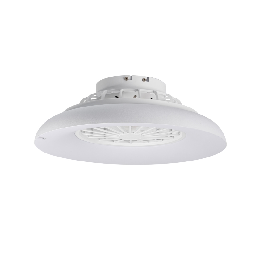 LED RGBW prigušivo stropno svjetlo s ventilatorom PLAVE PAN LED/24W/230V 3000-6500K promjer 48,5 cm bijela + daljinski upravljač