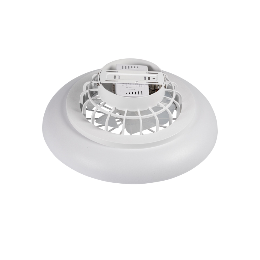 LED RGBW prigušivo stropno svjetlo s ventilatorom PLAVE PAN LED/24W/230V 3000-6500K promjer 48,5 cm bijela + daljinski upravljač