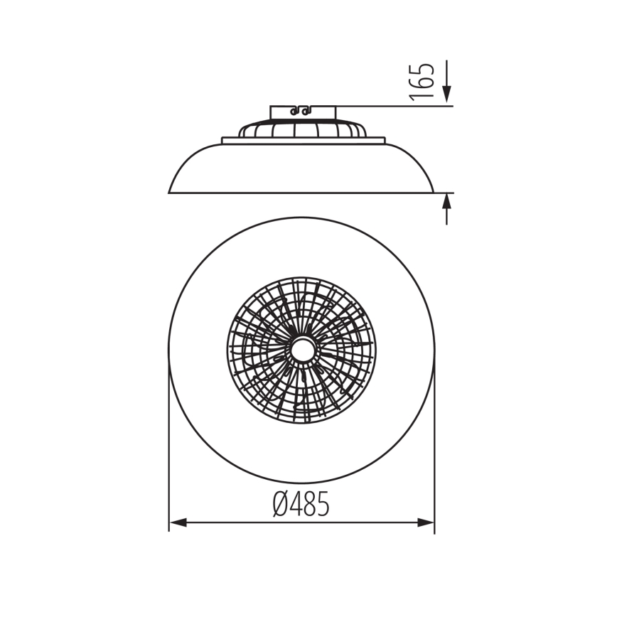 LED RGBW prigušivo stropno svjetlo s ventilatorom PLAVE PAN LED/24W/230V 3000-6500K promjer 48,5 cm bijela + daljinski upravljač
