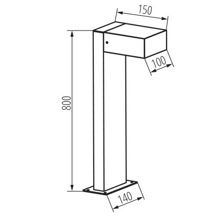 Vanjska svjetiljka LEGINO 1xGX53/11W/230V 80 cm IP65 antracitna
